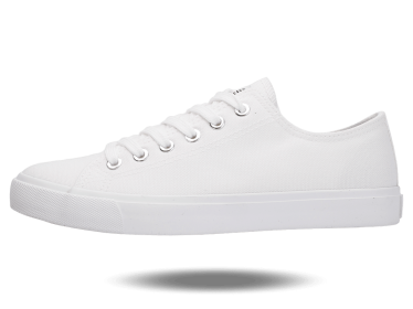 Fear0 NJ Unisex Retro Minimal All White Skateboard Sneaker Canvas Shoes (size: Women 10/Men 9)