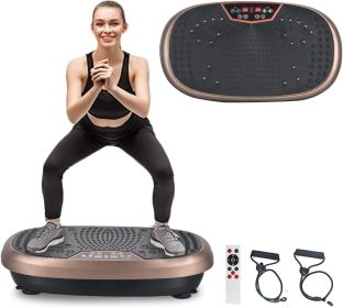 EILISON FitMax 3D XL Vibration Plate Exercise Machine - Whole Body Workout Vibration Platform w/Loop Bands (Color: Fitpro Brown)